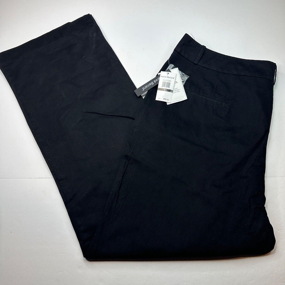 Harve Benard Pants 16W Tummy Control Black Cargo High Rise Stretch HB11-3022X